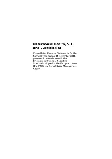 Thumbnail Naturhouse Health Financial Statement 2018