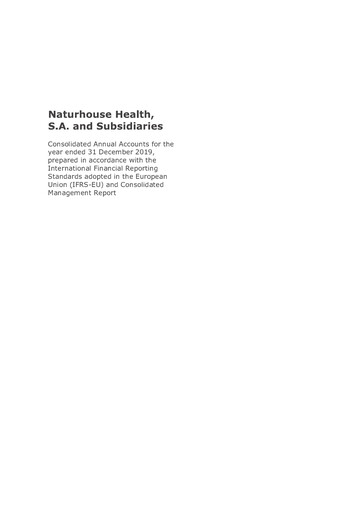Thumbnail Naturhouse Health Financial Statement 2019