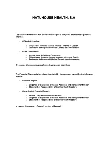 Thumbnail Naturhouse Health Financial Statement 2020