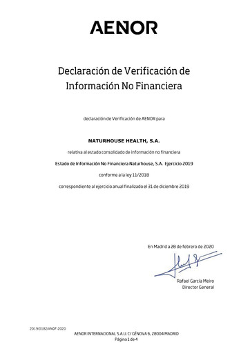 Thumbnail Naturhouse Health Sustainability Report 2019