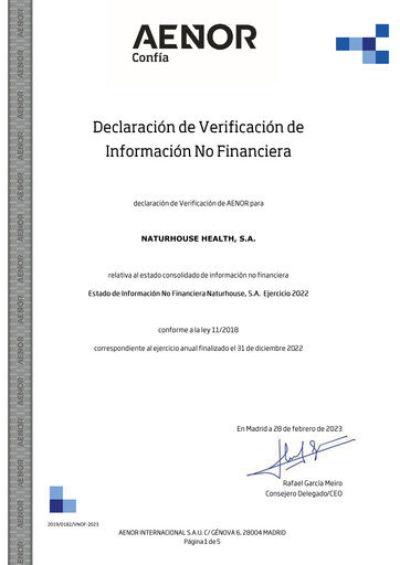 Thumbnail Naturhouse Health Sustainability Report 2022