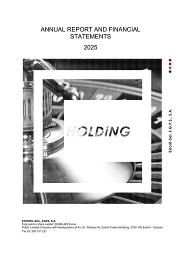 Thumbnail Estoril Sol Annual Report 2025