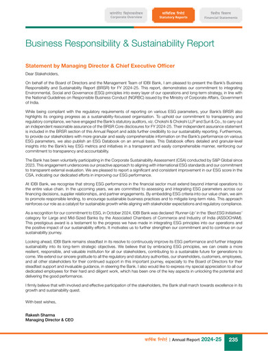 Thumbnail IDBI Bank
 ESG Report 2024-2025