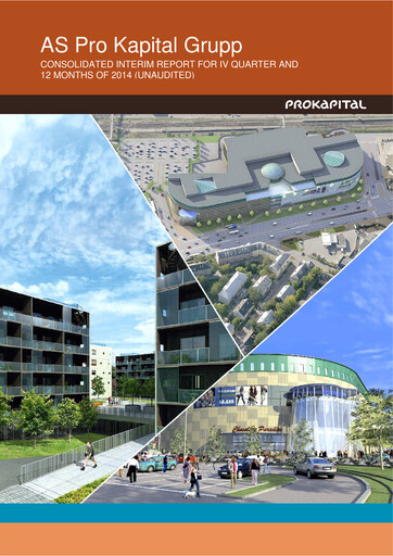 Thumbnail AS Pro Kapital Grupp Financial Report 2014