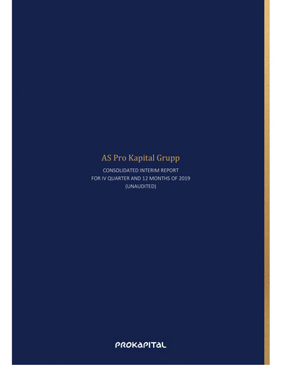 Thumbnail AS Pro Kapital Grupp Financial Report 2019