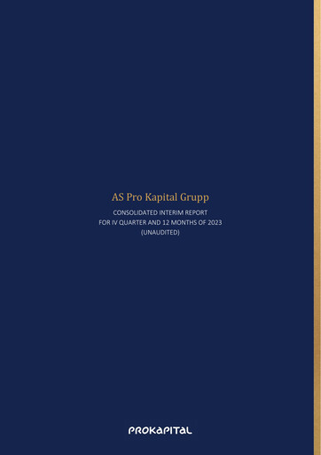 Thumbnail AS Pro Kapital Grupp Financial Report 2023