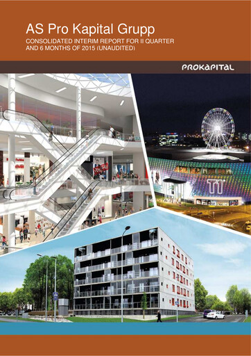 Thumbnail AS Pro Kapital Grupp Half-year Report 2015-h1