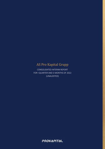 Thumbnail AS Pro Kapital Grupp Quarterly Report 2022-q1