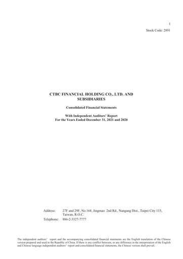 Vorschaubild CTBC Financial Holding
 Finanzmitteilung 2021