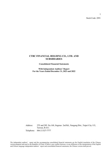 Vorschaubild CTBC Financial Holding
 Finanzmitteilung 2023