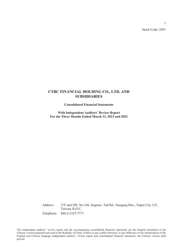Vorschaubild CTBC Financial Holding
 Quartalsbericht 2023-q1