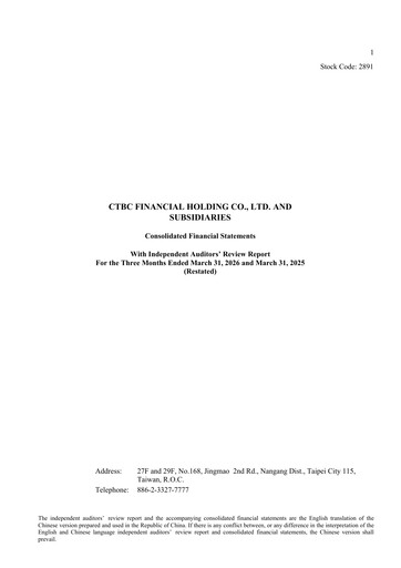 Vorschaubild CTBC Financial Holding
 Quartalsbericht 2026-q1