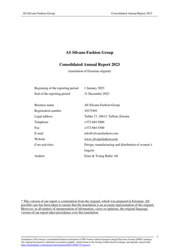 Thumbnail AS Silvano Fashion Group Annual Report 2023