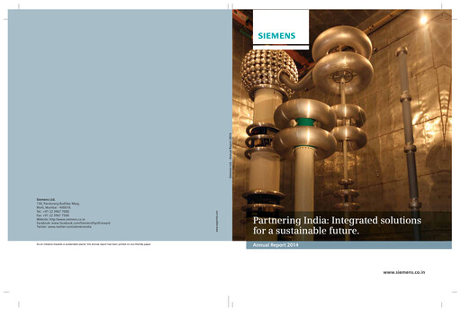 Vorschaubild Siemens India
 Jahresbericht 2014