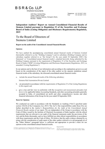 Thumbnail Siemens India
 Financial Statement 2020