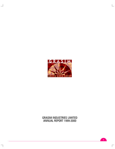 Thumbnail Grasim Industries
 Annual Report 1999-2000