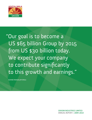 Thumbnail Grasim Industries
 Annual Report 2009-2010