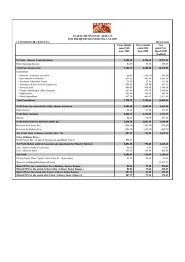 Miniature Grasim Industries
 Rapport trimestriel 2009-q1