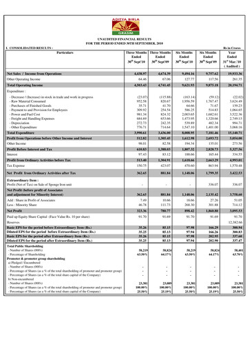 Miniature Grasim Industries
 Rapport trimestriel 2010-q2