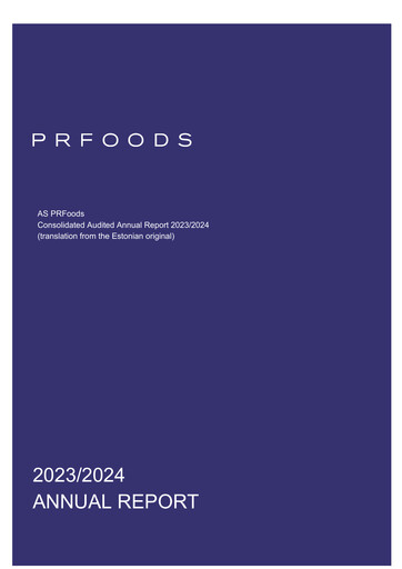 Vorschaubild AS PRFoods Jahresbericht 2023-2024