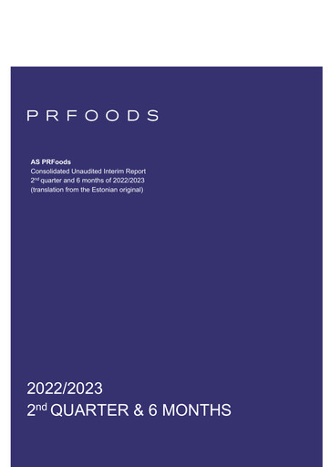 Vorschaubild AS PRFoods Halbjahresbericht 2022-2023-h1