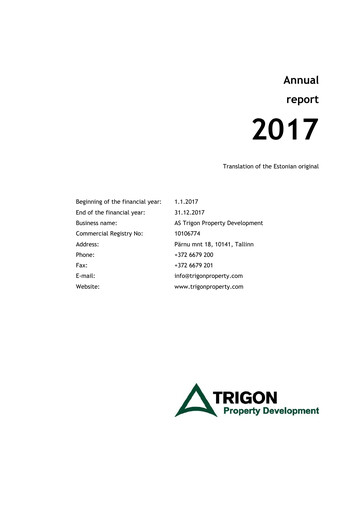 Miniature AS Trigon Property Development Rapport annuel 2017