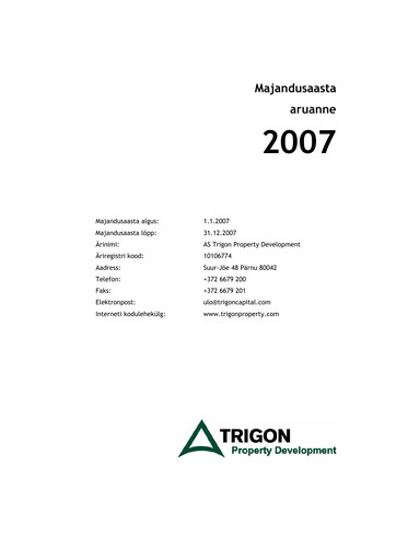 Miniature AS Trigon Property Development Rapport annuel 2007