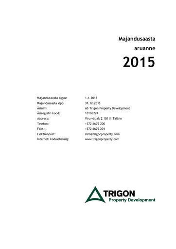 Miniature AS Trigon Property Development Rapport annuel 2015