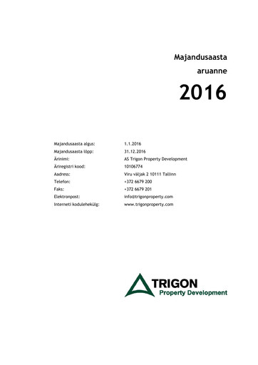 Miniature AS Trigon Property Development Rapport annuel 2016
