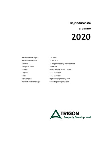 Miniature AS Trigon Property Development Rapport annuel 2020