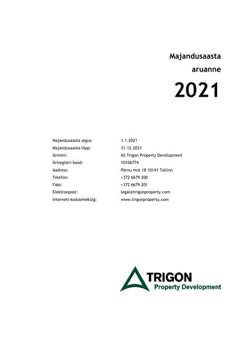 Miniature AS Trigon Property Development Rapport annuel 2021