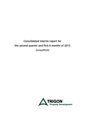 Miniature AS Trigon Property Development Rapport semestriel 2013-h1