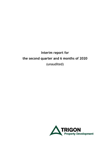 Miniature AS Trigon Property Development Rapport semestriel 2020-h1