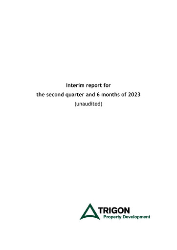 Miniature AS Trigon Property Development Rapport semestriel 2023-h1
