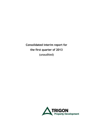 Miniature AS Trigon Property Development Rapport trimestriel 2013-q1