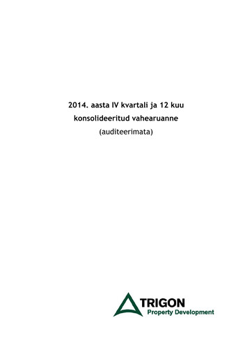 Miniature AS Trigon Property Development Rapport trimestriel 2014-q4