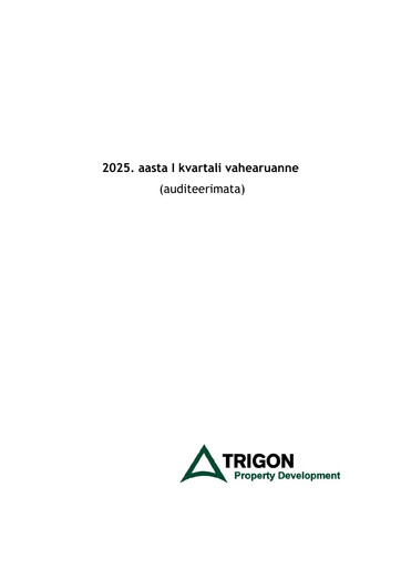 Miniature AS Trigon Property Development Rapport trimestriel 2025-q1