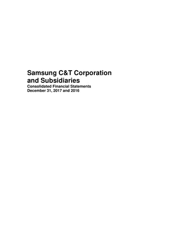 Thumbnail Samsung C&T Corporation Financial Statement 2017