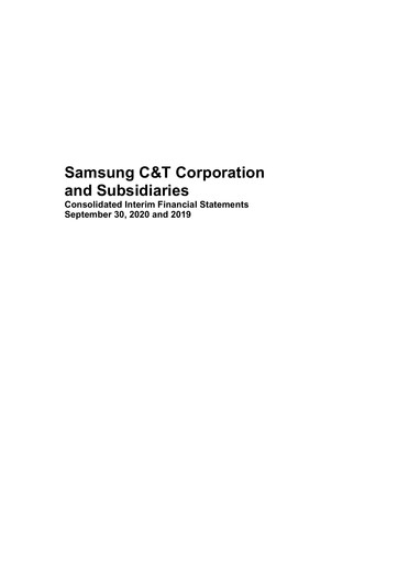 Thumbnail Samsung C&T Corporation Quarterly Report 2020-q3