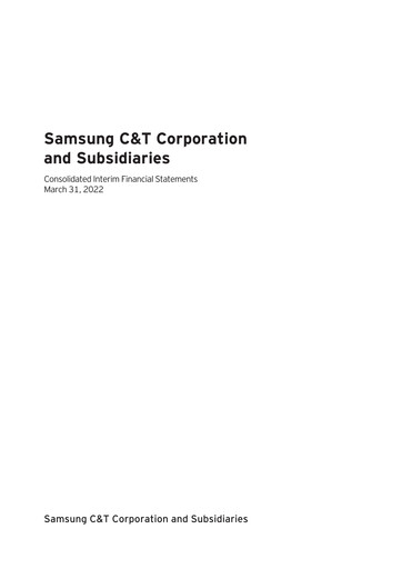 Thumbnail Samsung C&T Corporation Quarterly Report 2022-q1