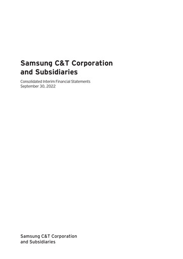 Thumbnail Samsung C&T Corporation Quarterly Report 2022-q3