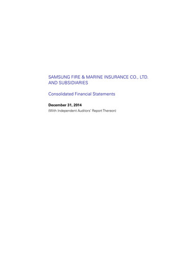 Thumbnail Samsung Fire & Marine Insurance Co., Ltd. Financial Statement 2014
