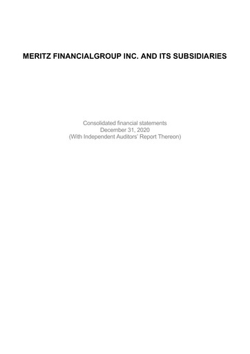 Thumbnail Meritz Financial Group Financial Statement 2020