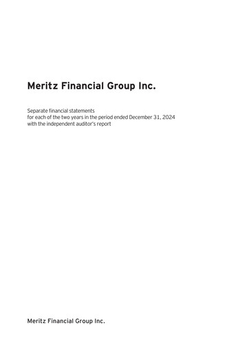 Thumbnail Meritz Financial Group Financial Statement 2024