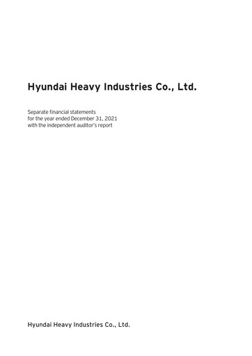 Miniature HD Hyundai Heavy Industries Bilan financier 2021