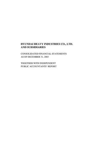 Thumbnail HD Korea Shipbuilding & Offshore Engineering Financial Statement 2003