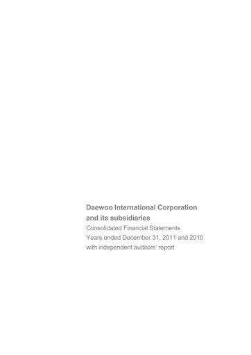 Thumbnail Posco International Financial Statement 2010-2011