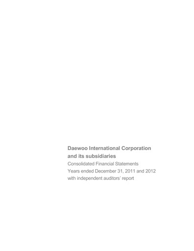 Thumbnail Posco International Financial Statement 2011-2012