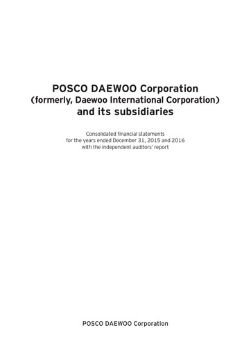 Thumbnail Posco International Financial Statement 2015-2016