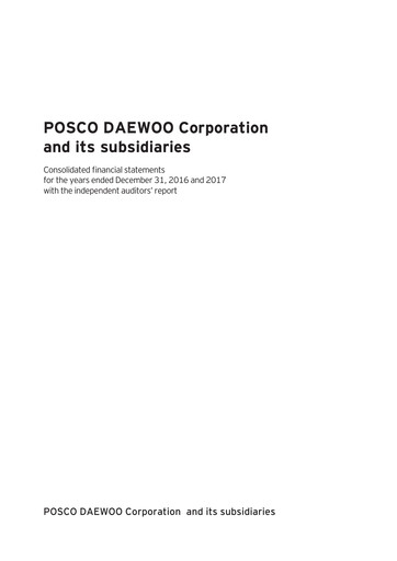 Thumbnail Posco International Financial Statement 2016-2017